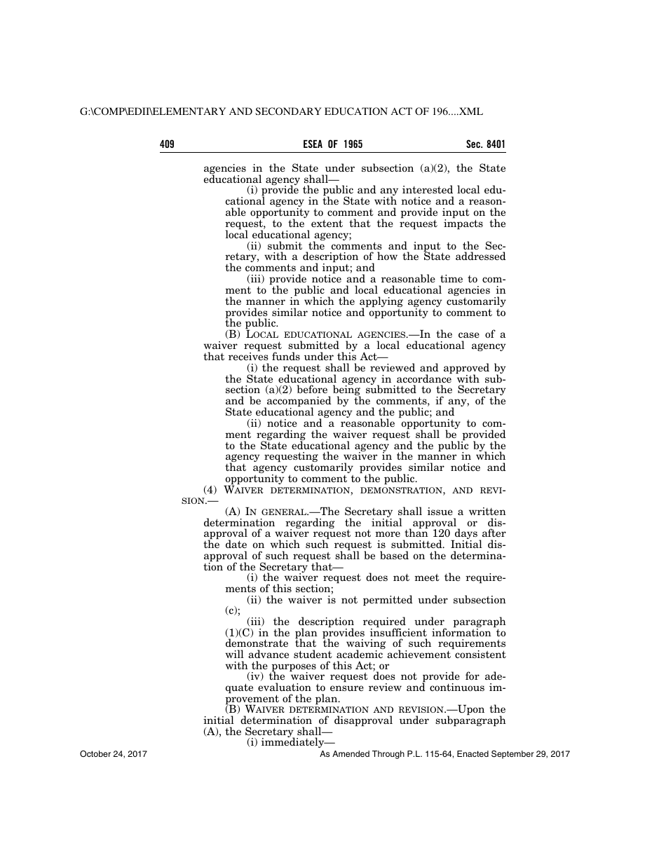 Elementary and Secondary Education Act of 1965, Page 409