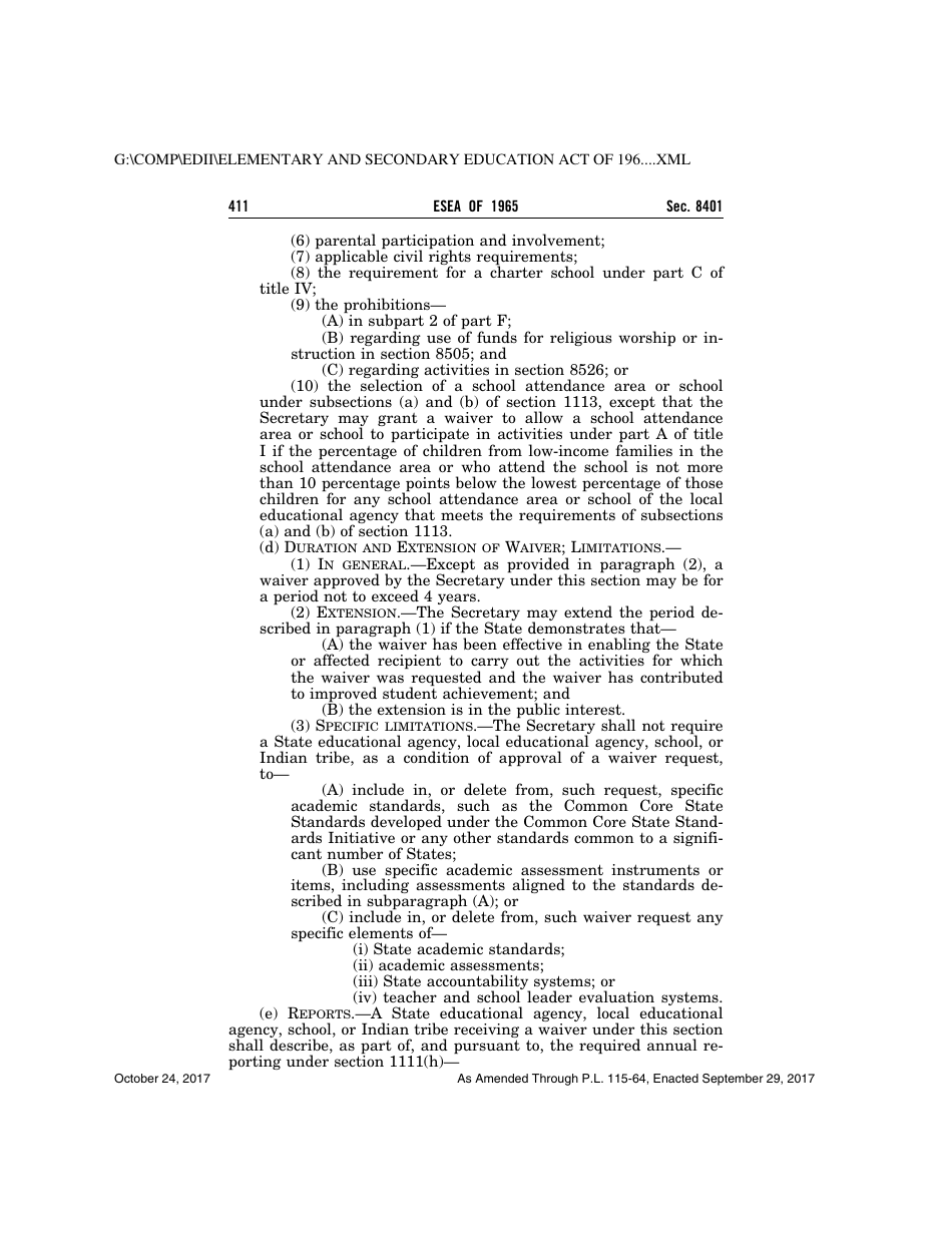 Elementary and Secondary Education Act of 1965, Page 411