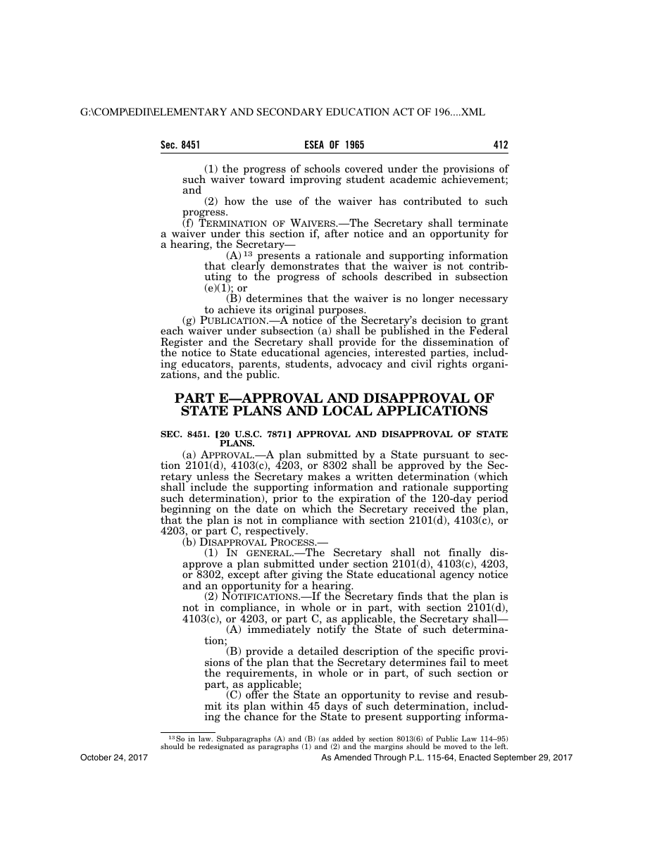 Elementary and Secondary Education Act of 1965, Page 412