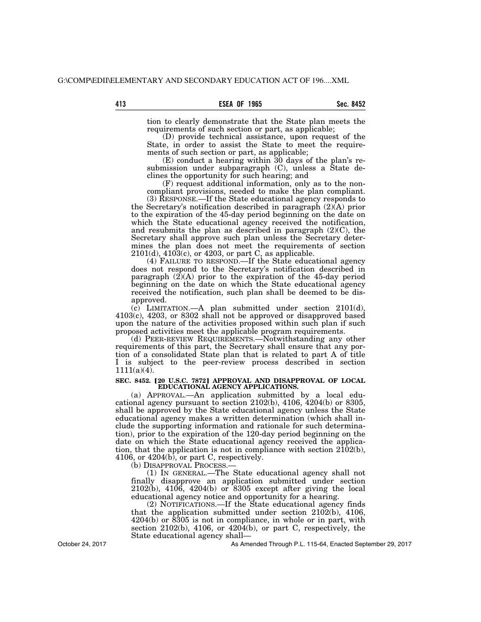 Elementary and Secondary Education Act of 1965, Page 413