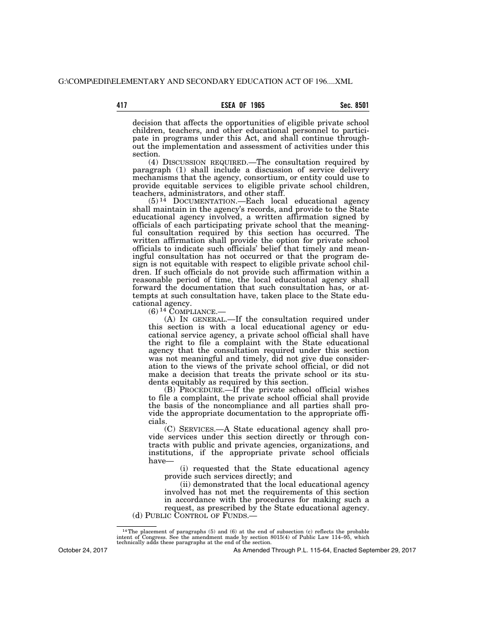 Elementary and Secondary Education Act of 1965, Page 417