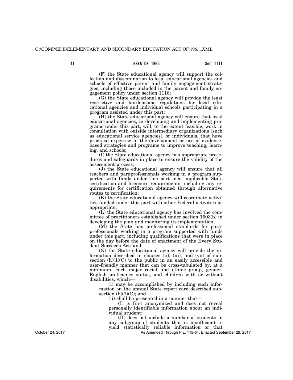 Elementary and Secondary Education Act of 1965, Page 41