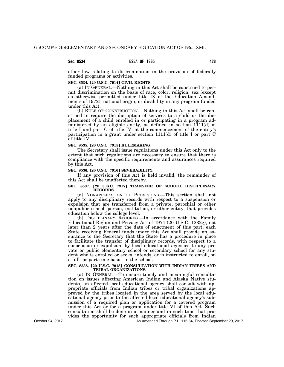 Elementary and Secondary Education Act of 1965, Page 428