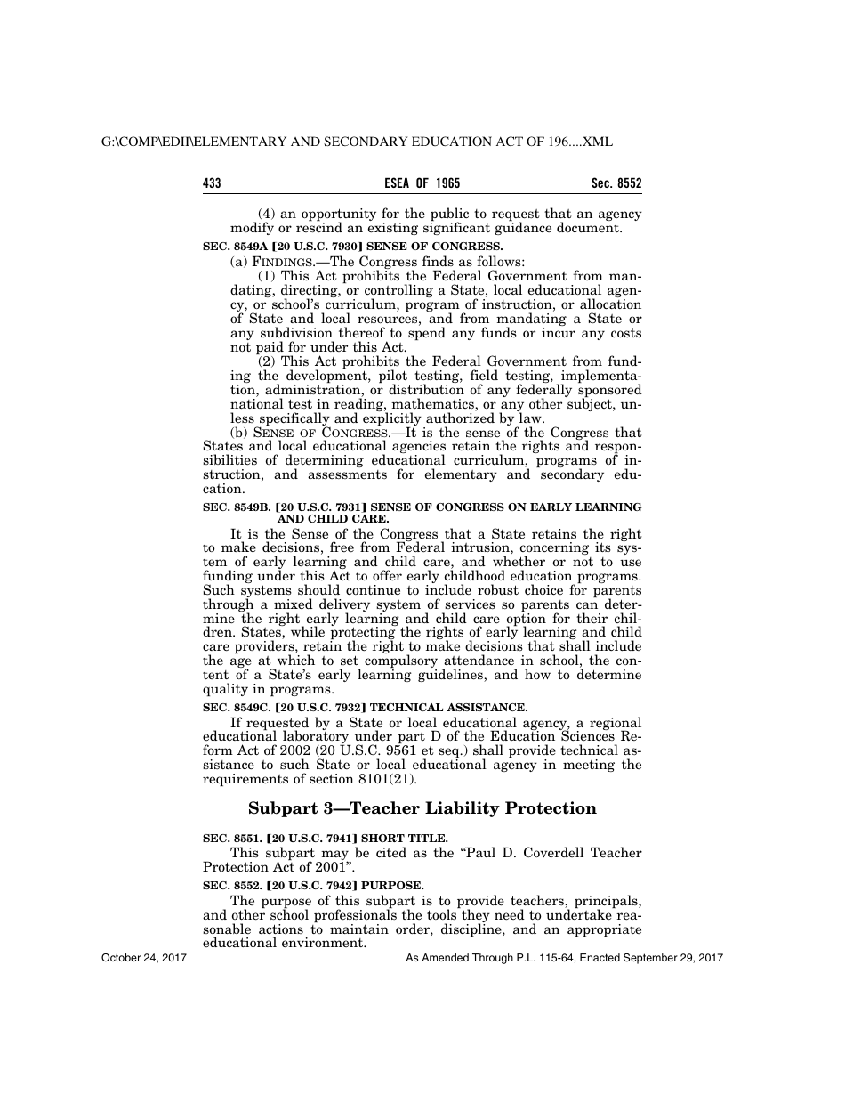Elementary and Secondary Education Act of 1965, Page 433