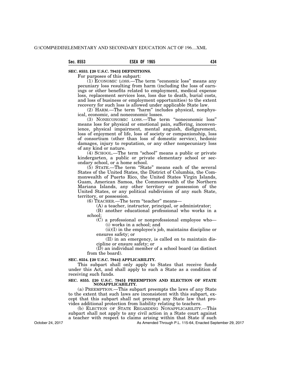 Elementary and Secondary Education Act of 1965, Page 434
