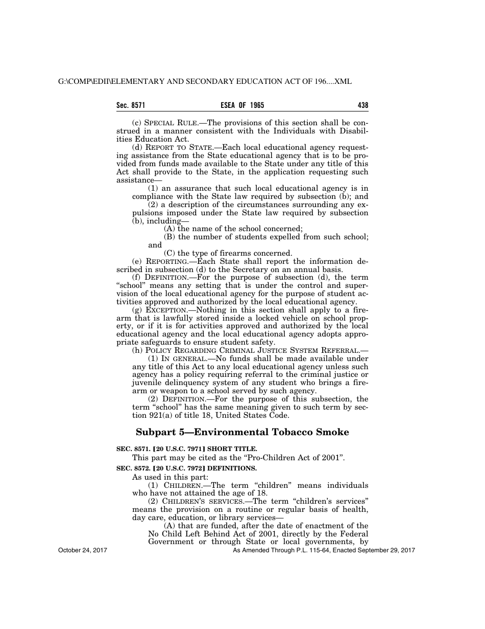 Elementary and Secondary Education Act of 1965, Page 438