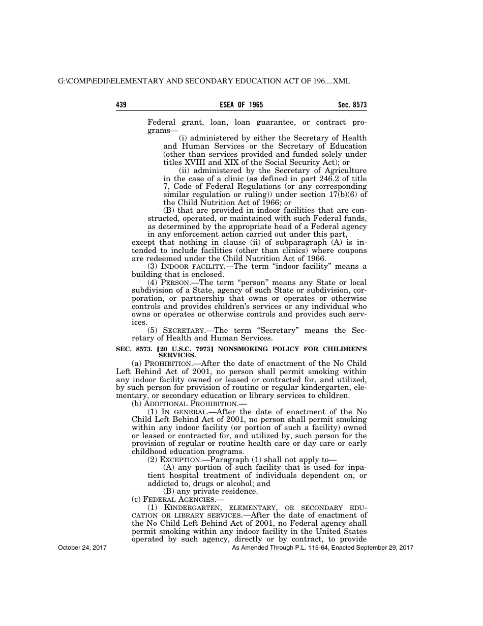 Elementary and Secondary Education Act of 1965, Page 439