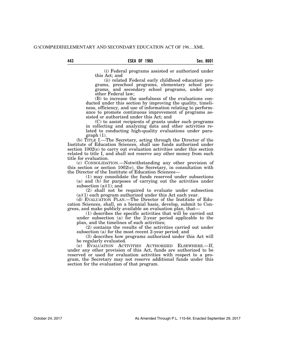 Elementary and Secondary Education Act of 1965, Page 443