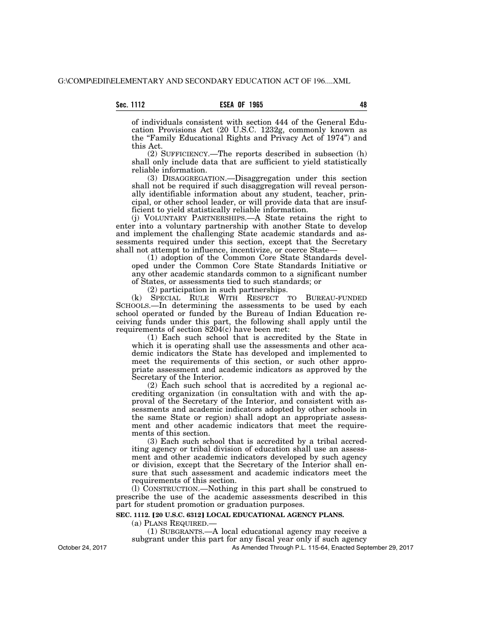 Elementary and Secondary Education Act of 1965, Page 48