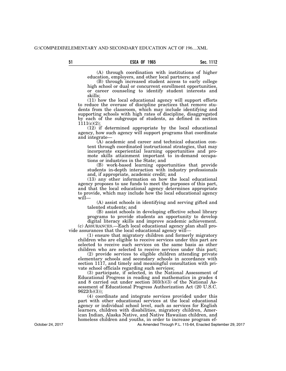 Elementary and Secondary Education Act of 1965, Page 51