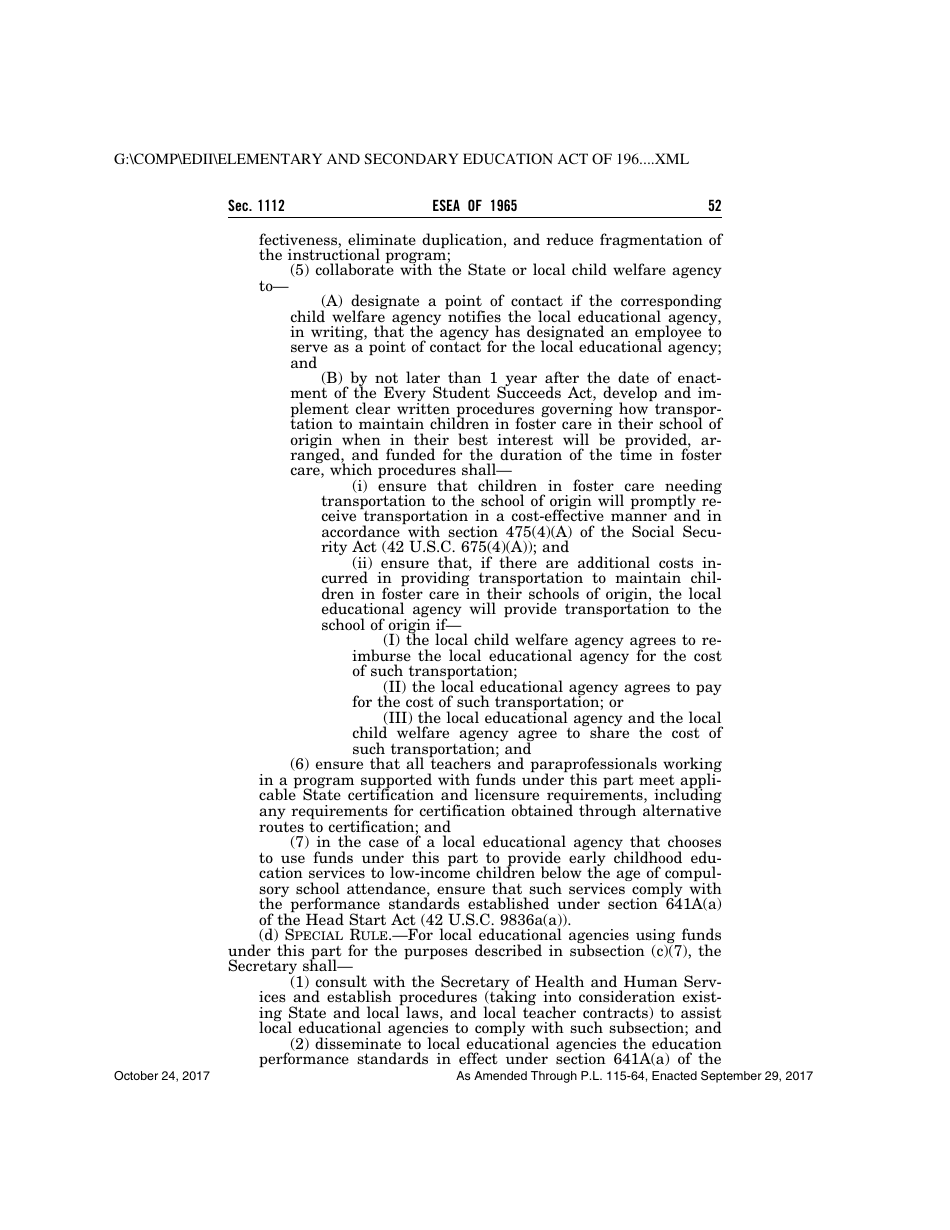 Elementary and Secondary Education Act of 1965, Page 52