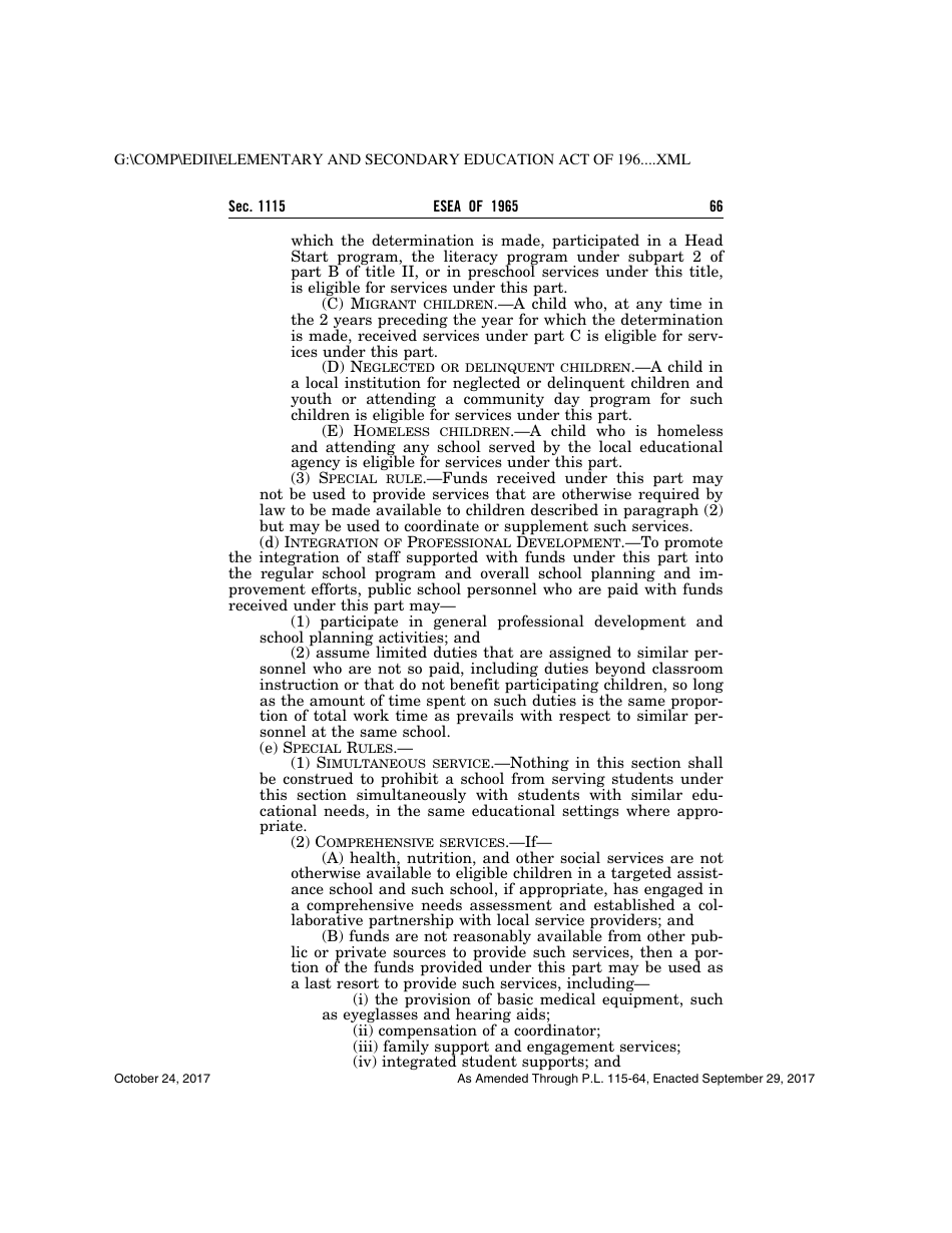Elementary and Secondary Education Act of 1965, Page 66