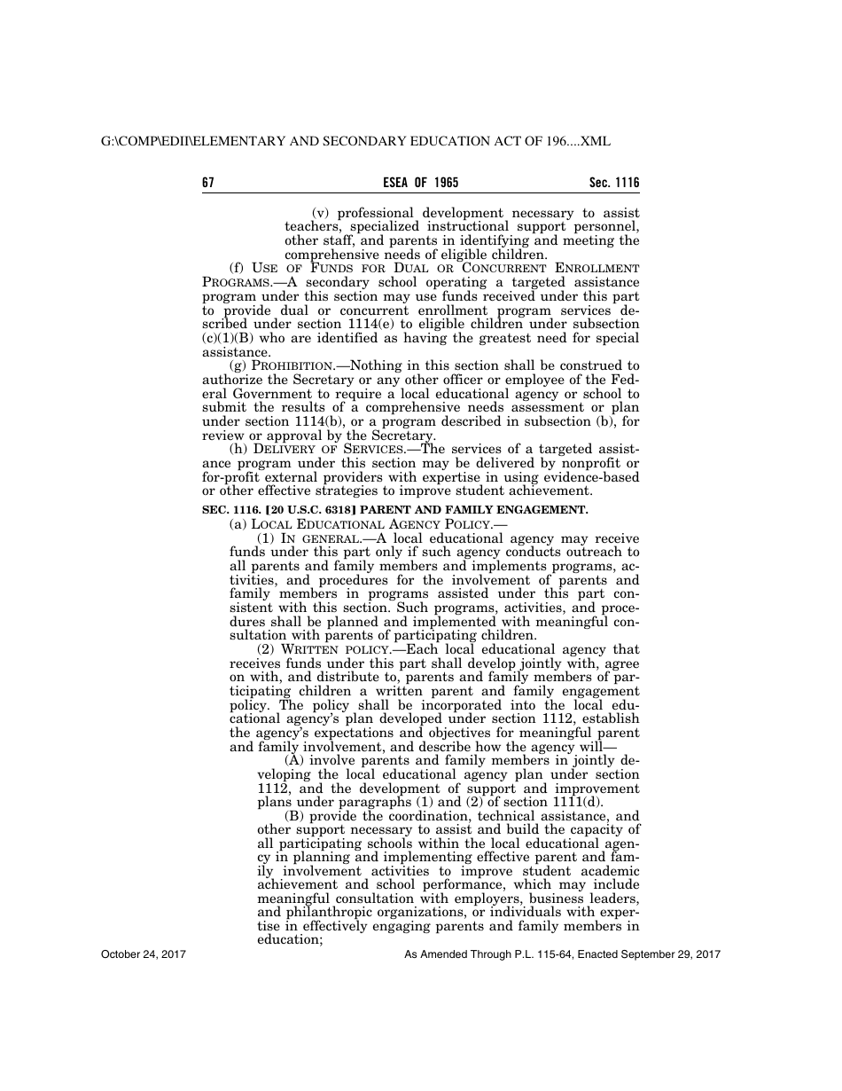 Elementary and Secondary Education Act of 1965, Page 67