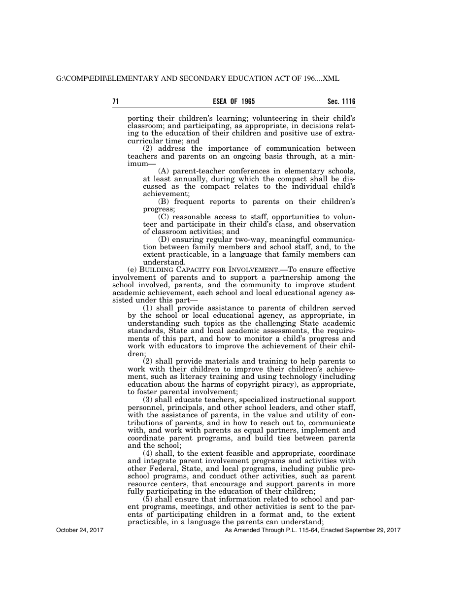 Elementary and Secondary Education Act of 1965, Page 71