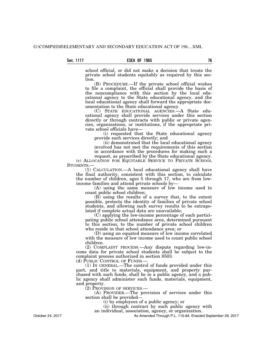 Elementary and Secondary Education Act of 1965, Page 76