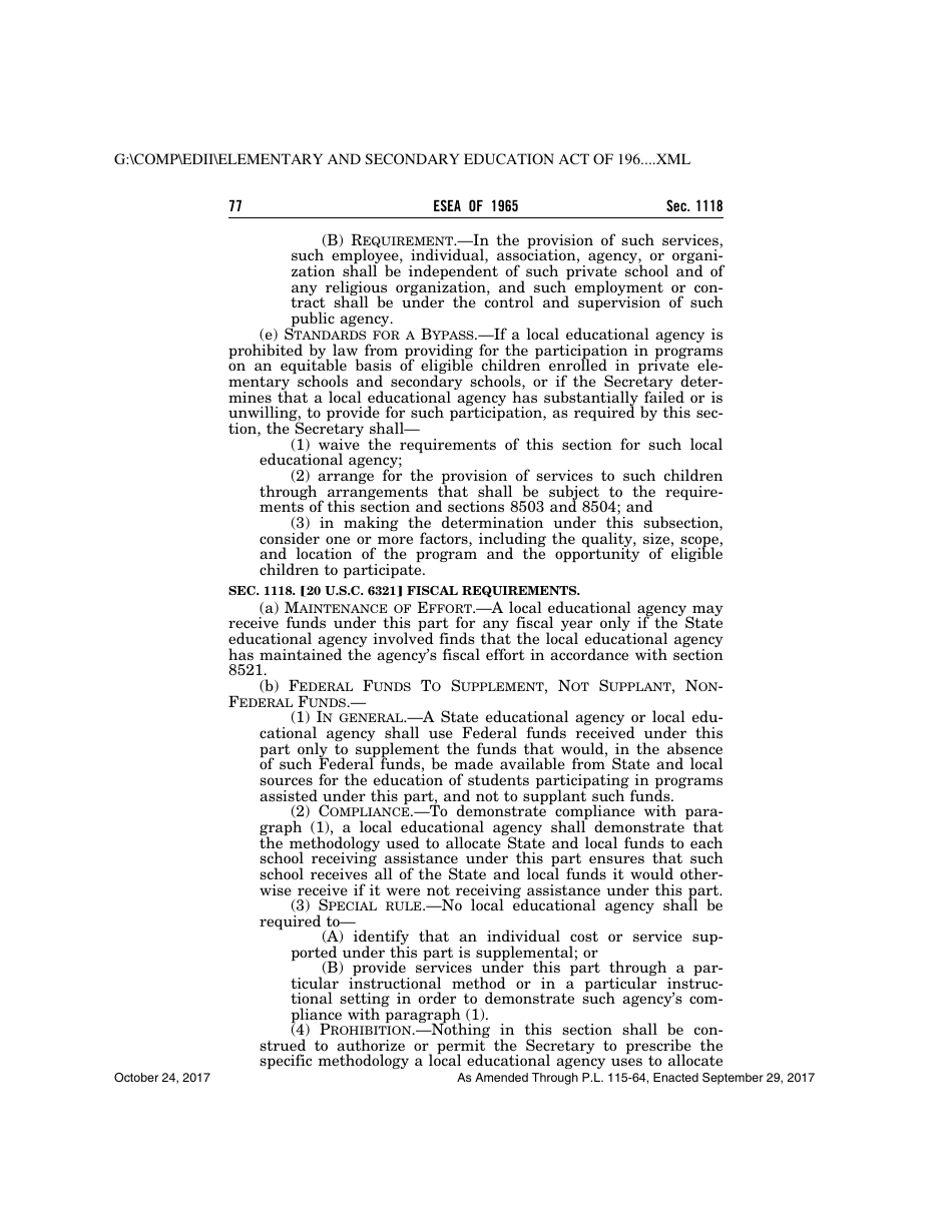 Elementary and Secondary Education Act of 1965, Page 77