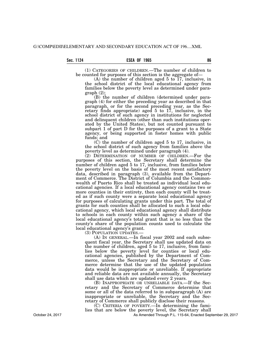 Elementary and Secondary Education Act of 1965, Page 86