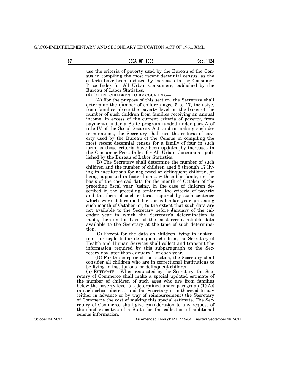 Elementary and Secondary Education Act of 1965, Page 87