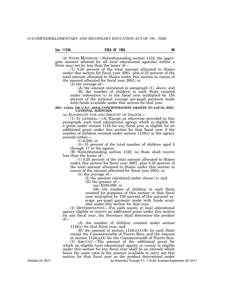 Elementary and Secondary Education Act of 1965, Page 88