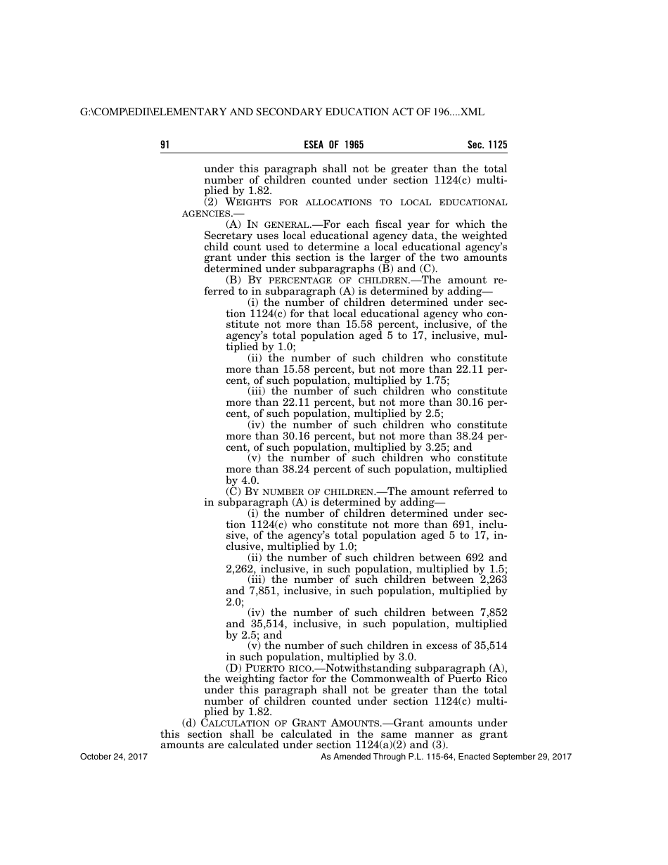 Elementary and Secondary Education Act of 1965, Page 91