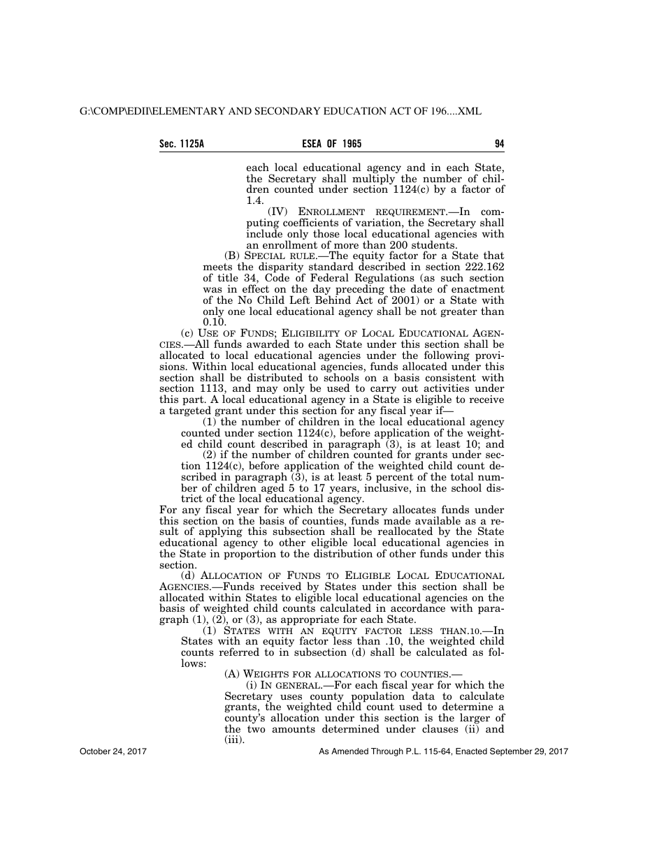 Elementary and Secondary Education Act of 1965, Page 94