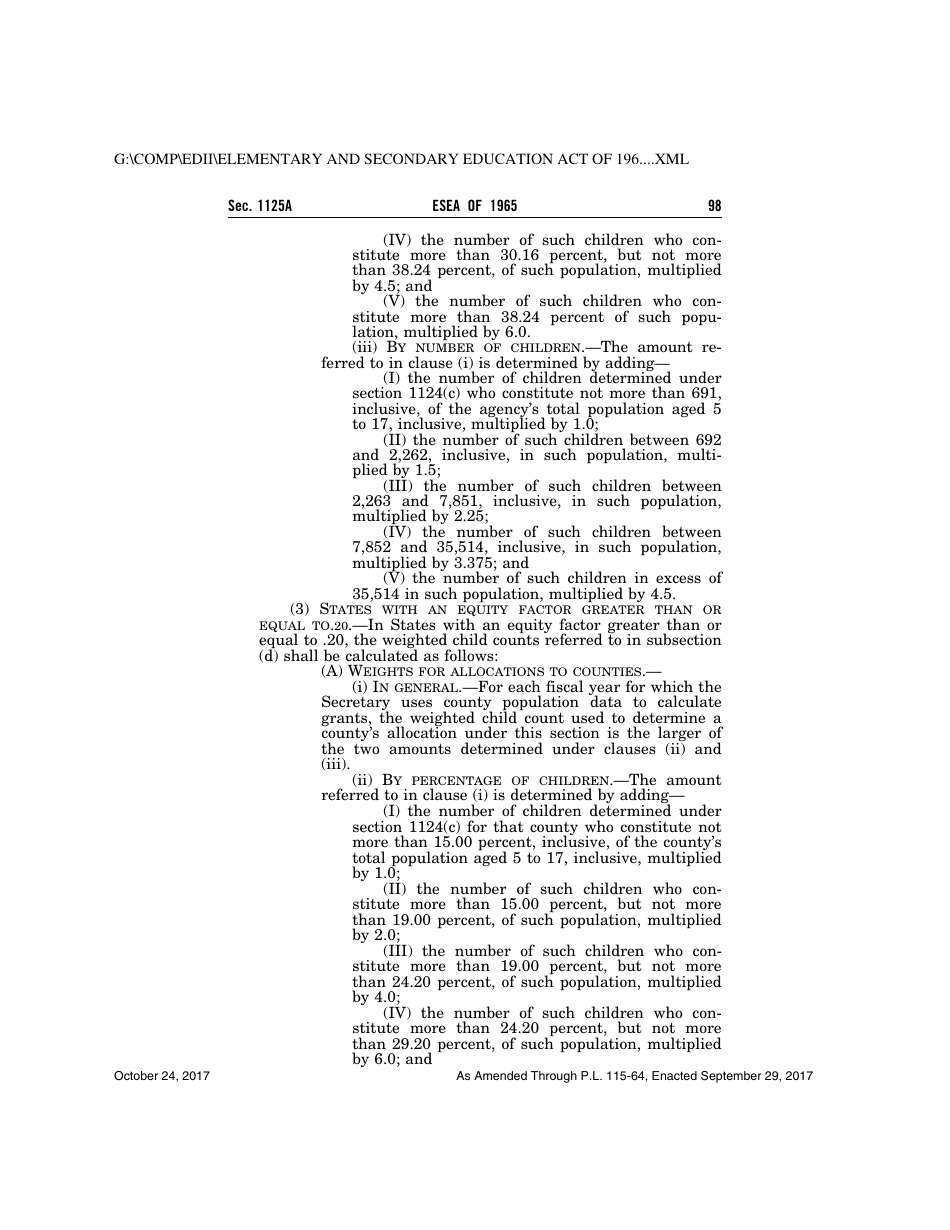 Elementary and Secondary Education Act of 1965, Page 98