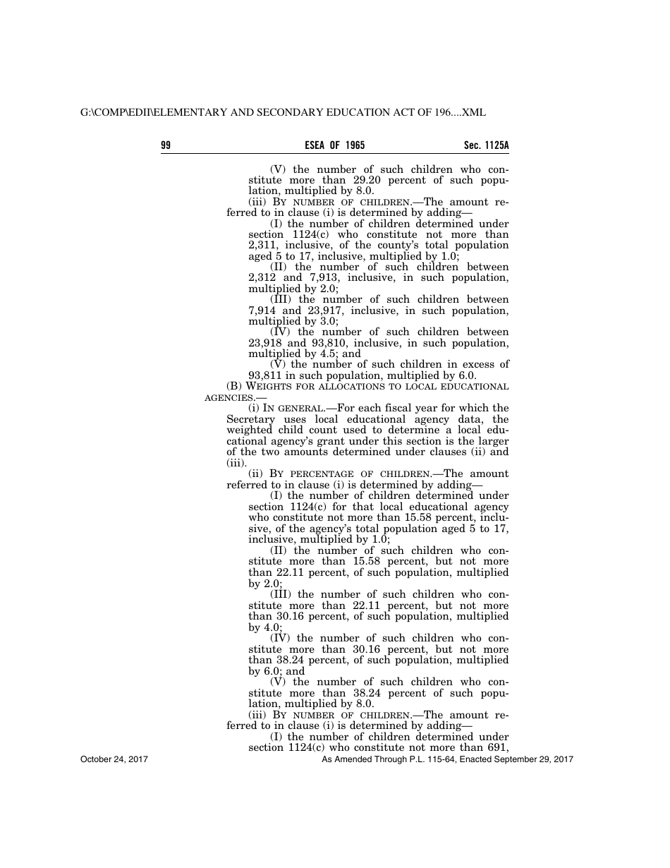 Elementary and Secondary Education Act of 1965, Page 99