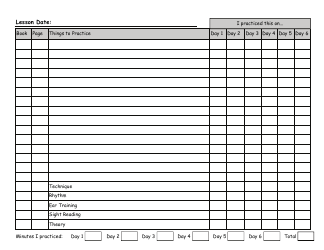 Student Lesson Sheet Elementary Evaluation Form