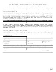 FCC Form 327 Application for Cable Television Relay Service Station License, Page 5