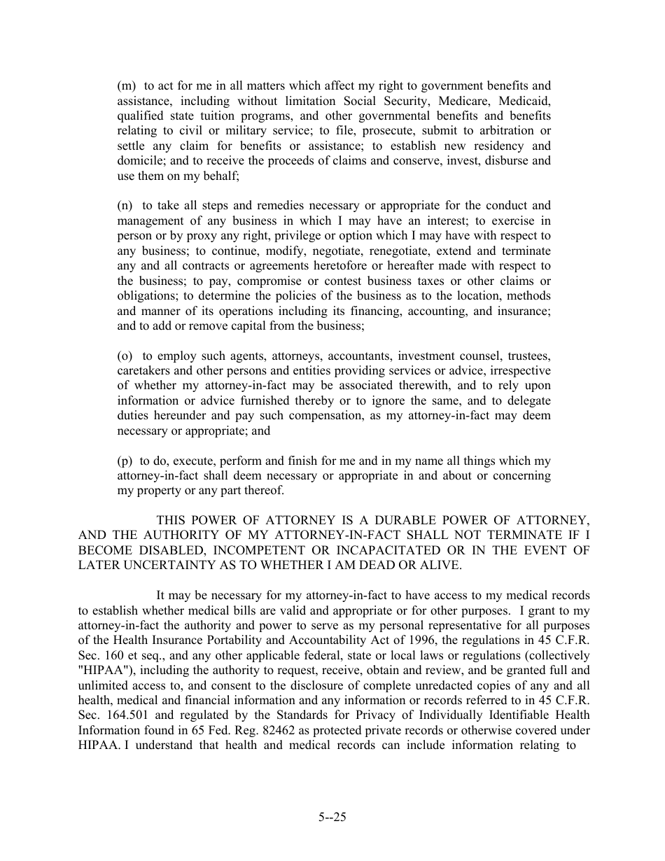 Durable Power of Attorney Template - Missouri, Page 4