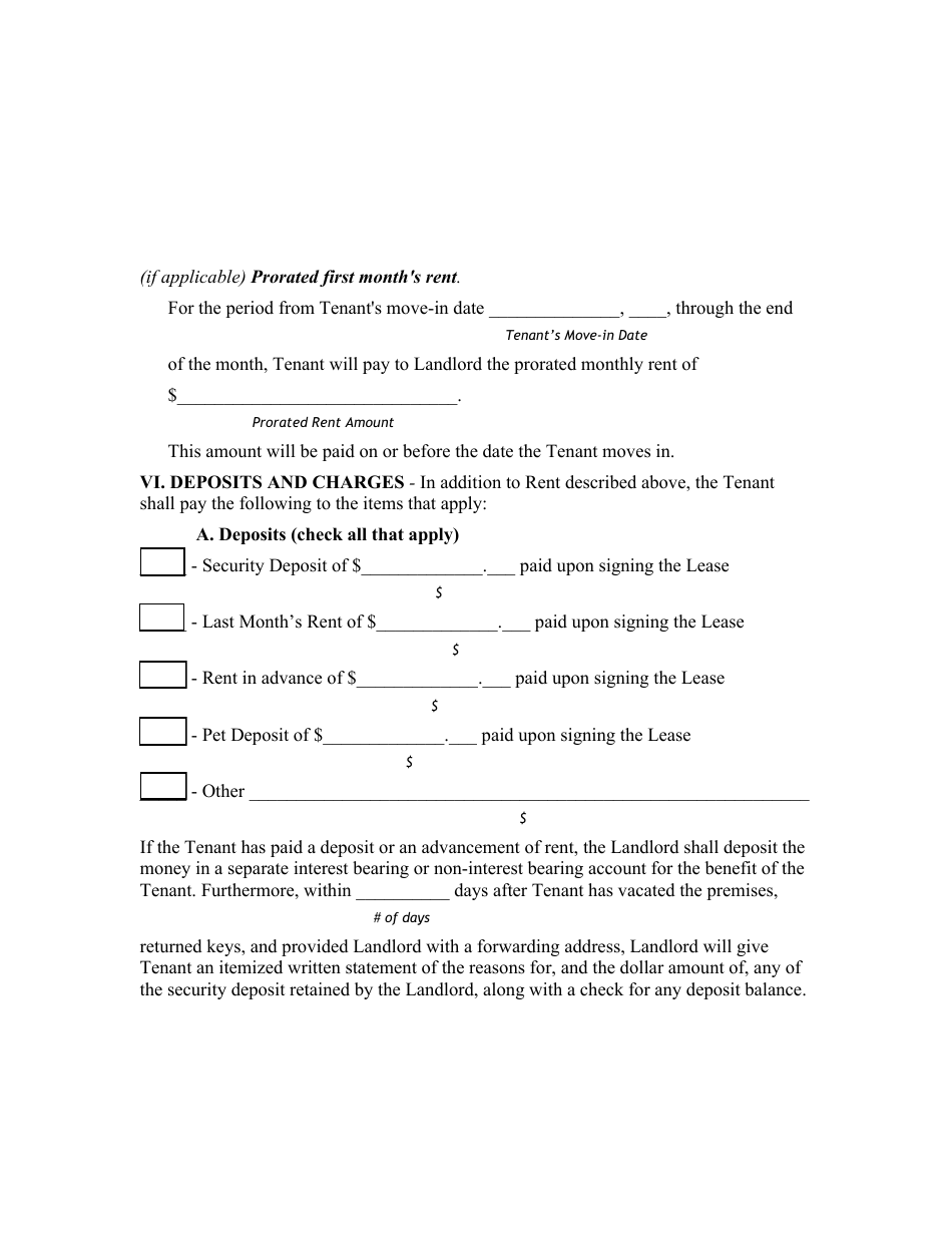 Standard Lease Agreement Template - Rhode Island, Page 3
