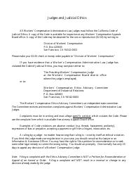 Complaint About a Workers&#039; Compensation Administrative Law Judge - California, Page 2