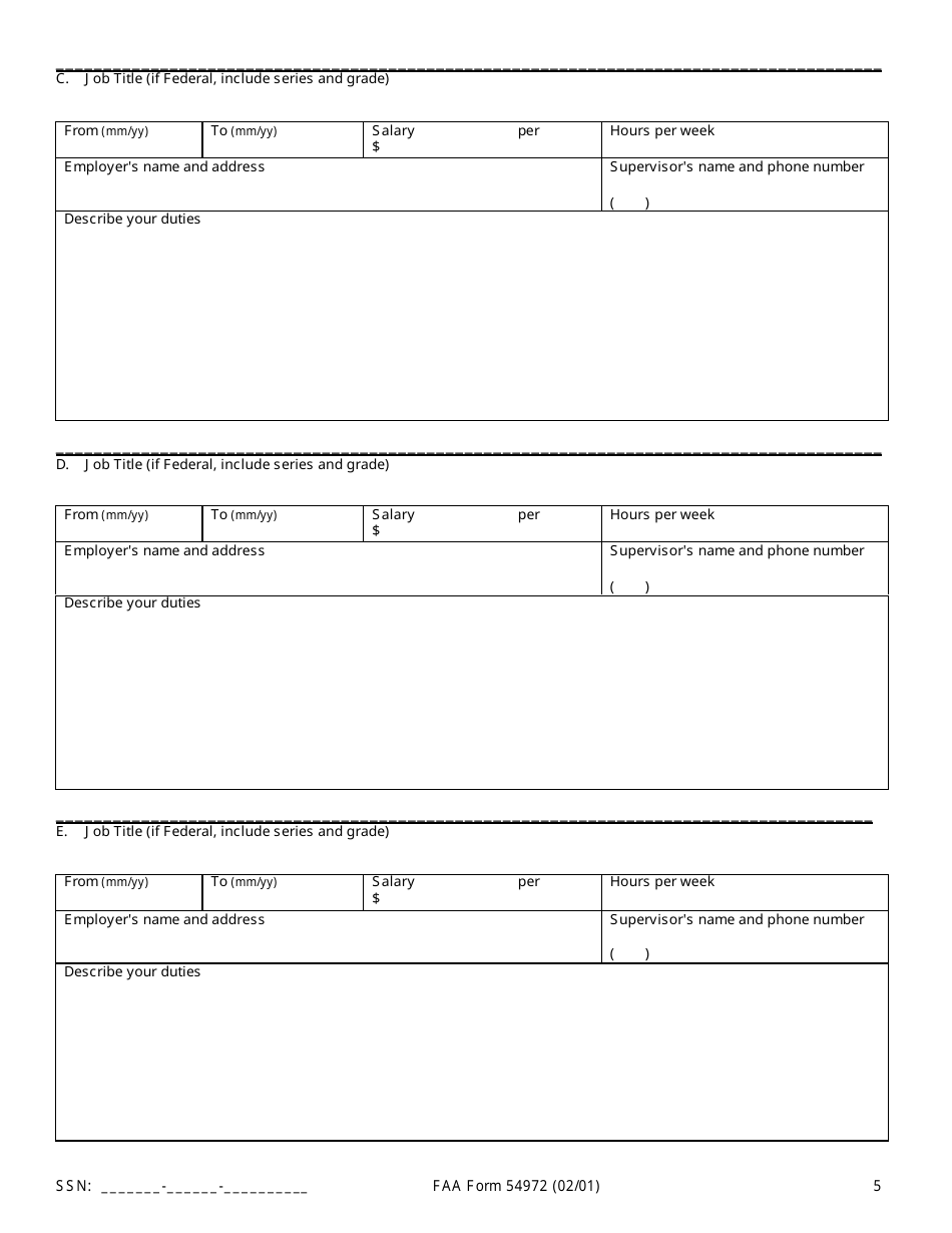 FAA Form 54972 Air Traffic Assistant at-2154-07 (Flight Data Communications Specialist), Page 6