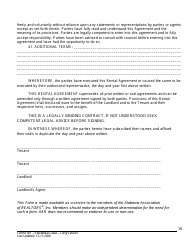 Form 401 Residential Lease Agreement - Alabama Association of Realtors - Alabama, Page 10