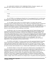 Form 401 Residential Lease Agreement - Alabama Association of Realtors - Alabama, Page 9