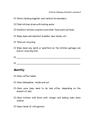 Kitchen Cleaning Checklist Template - Black, Page 2