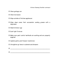 Kitchen Cleaning Checklist Template - Black, Page 3