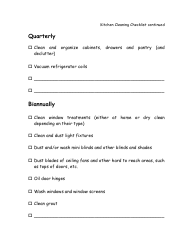Kitchen Cleaning Checklist Template - Black, Page 4