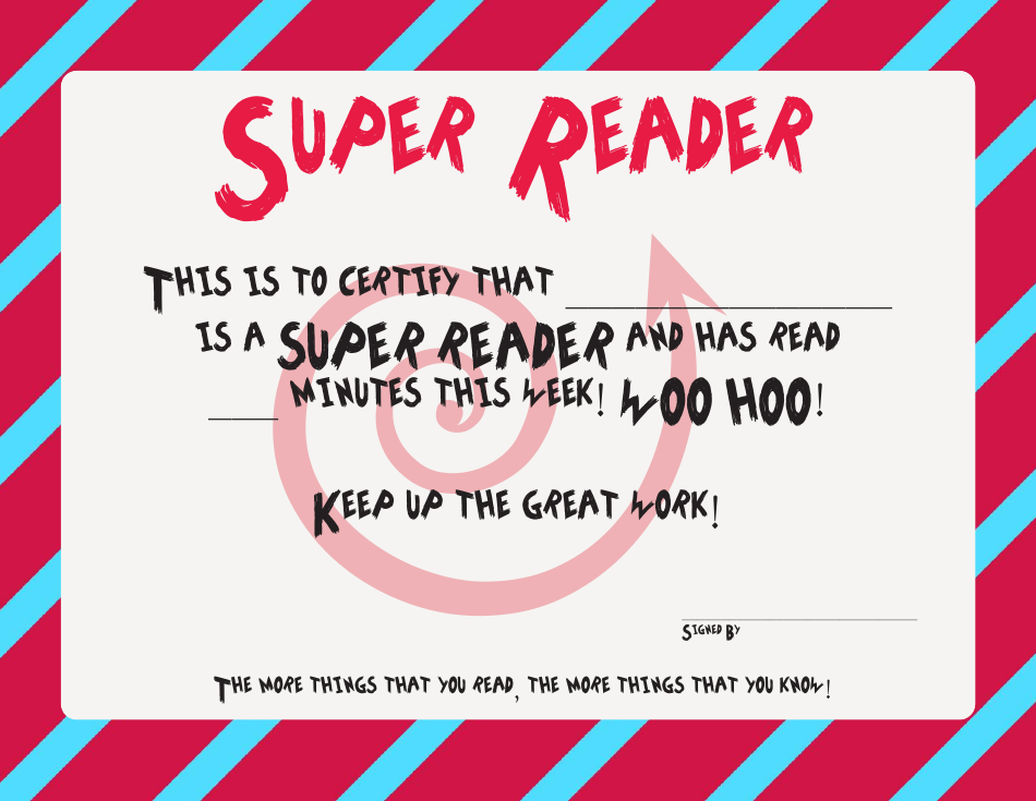 Dr Seuss Super Reader School Certificate of Achievement Template