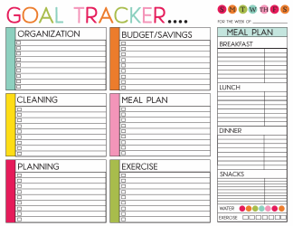 Goal Tracker Chart Template, Page 4