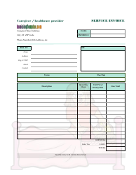 Document preview: Caregiver Service Invoice Template