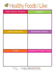 Document preview: Health Foods Shopping List Template