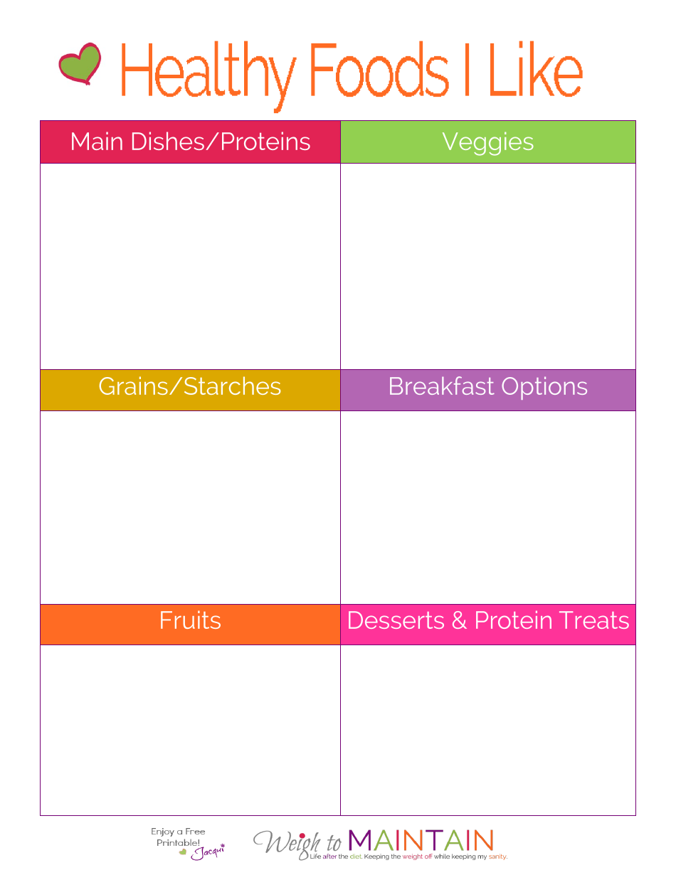 Health Foods Shopping List Template Download Printable PDF | Templateroller