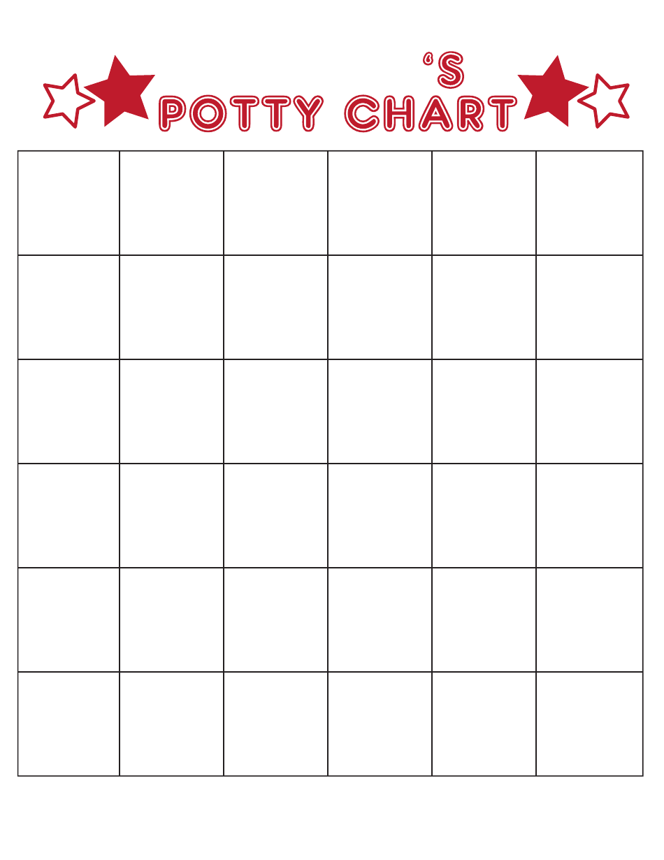 Blank Potty Chart - Printable and Customizable