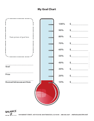 Document preview: Thermometer Goal Chart Template - Balance