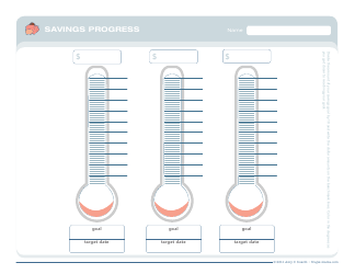 Document preview: Thermometer Goal Chart Template - Amy C. Suardi