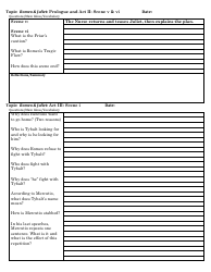 Romeo and Juliet Study Guide Worksheet, Page 5