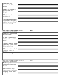 Romeo and Juliet Study Guide Worksheet, Page 6