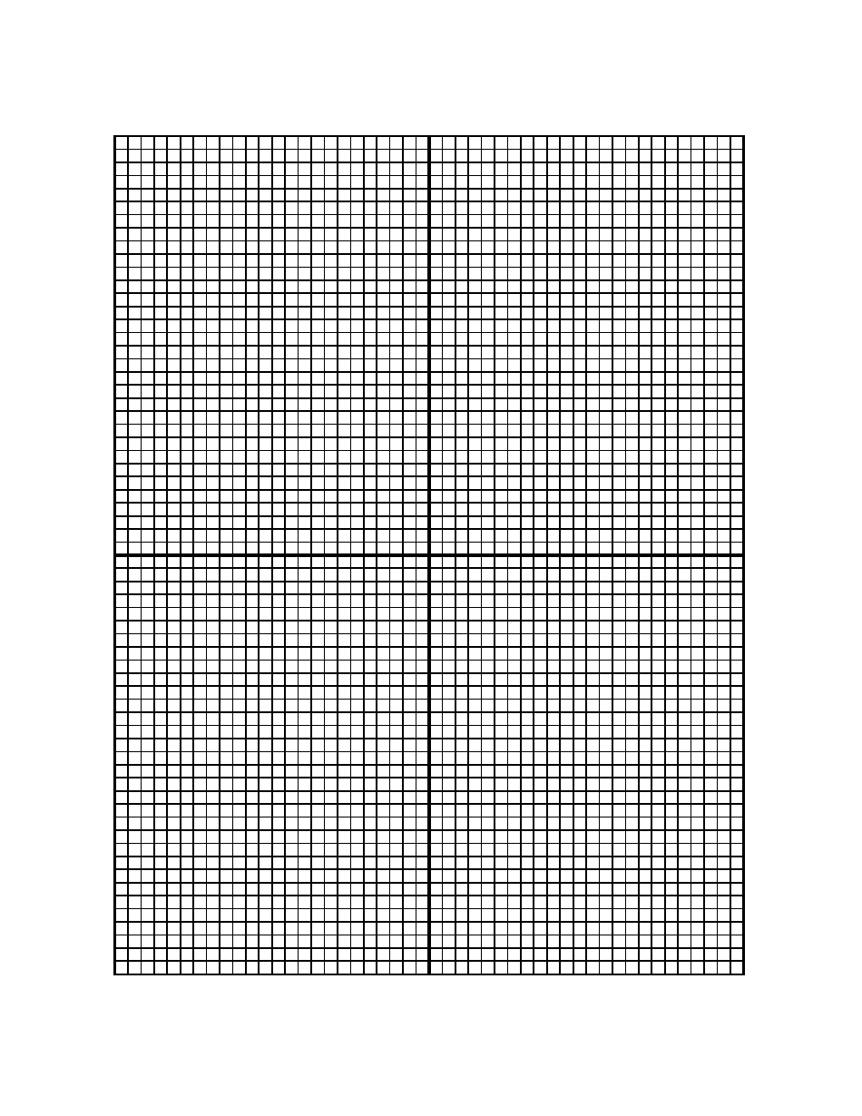 Graph Paper With Centered X-Y Axis - 8 Lines/Inch Preview