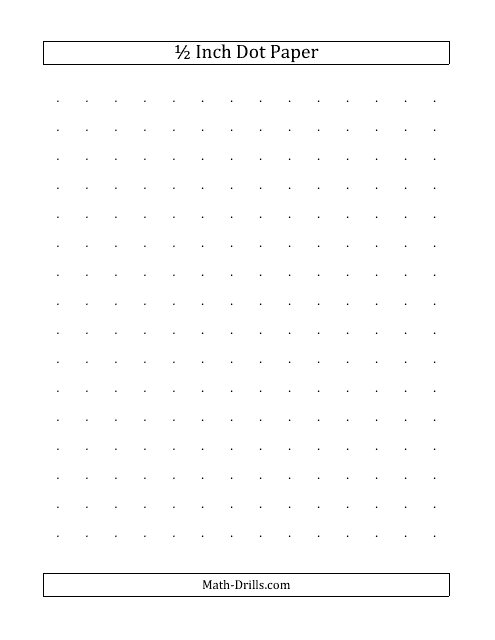 1/2 Inch Dot Paper